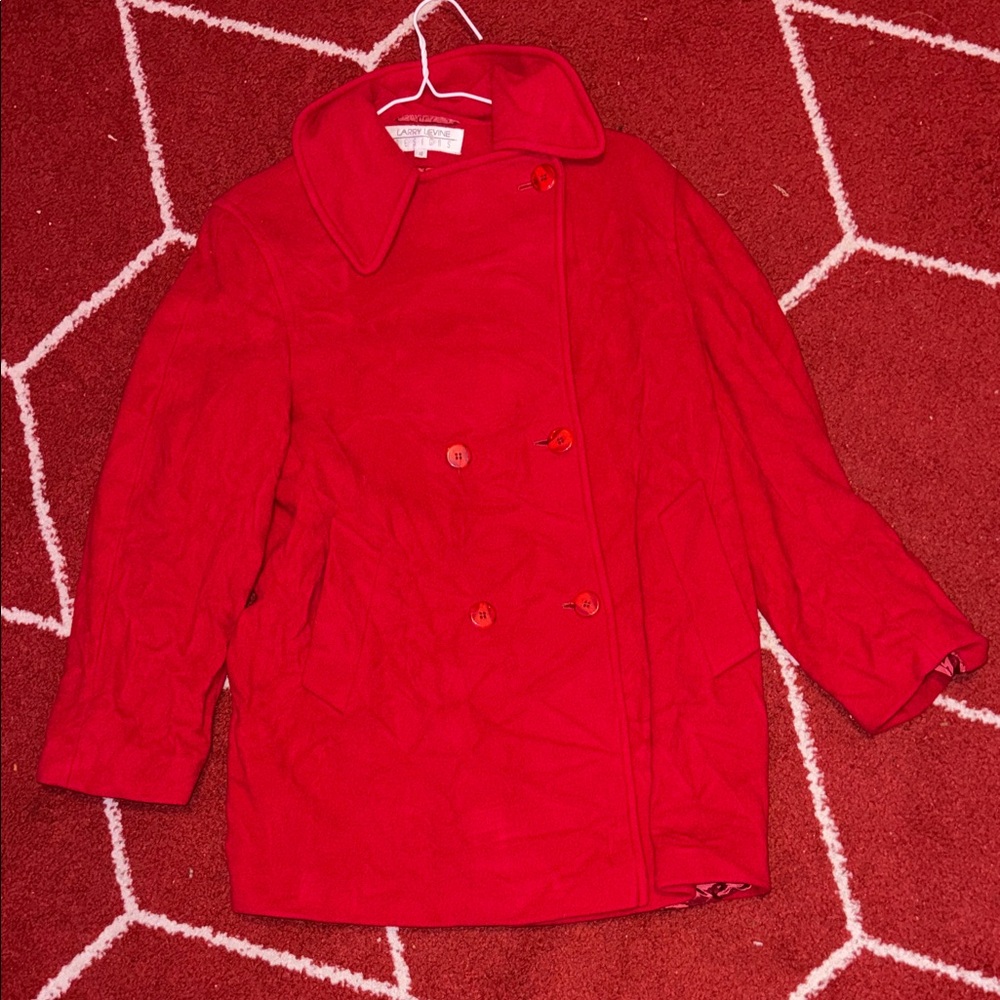 Larry Levine Bold Red Coat